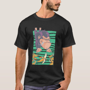 Niedlicher Affe mit Bananen T-Shirt