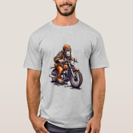 Niedlicher Affe mit einem Motorrad T-Shirt