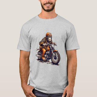 Niedlicher Affe mit einem Motorrad T-Shirt