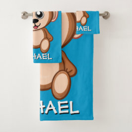 Niedlicher Affe Safari Cartoon Jungle Badhandtuch Set
