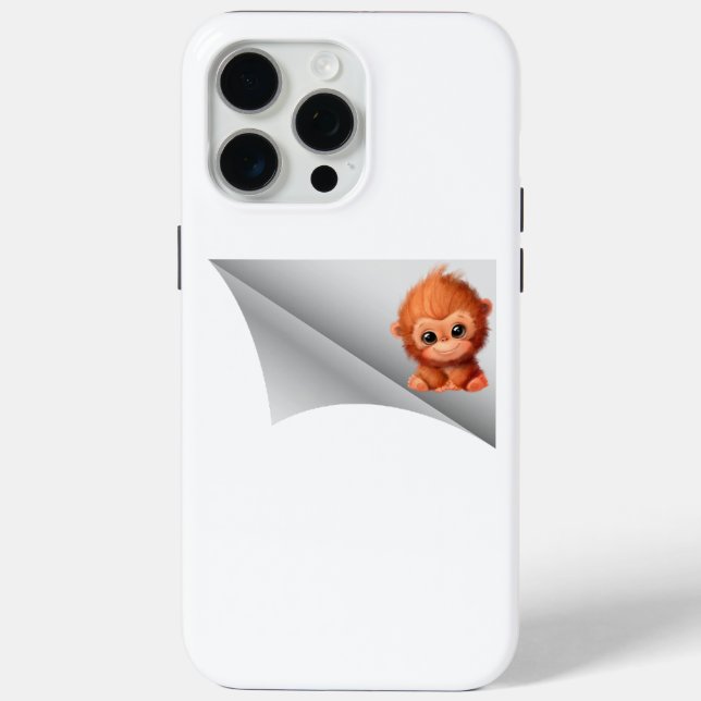 niedlicher Affe unter dem Pflaster Case-Mate iPhone Hülle (Rückseite)