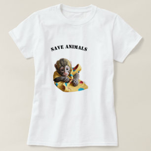 Niedlicher Affen-T - Shirt