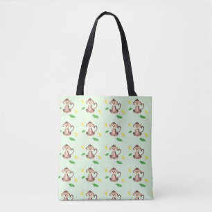 Niedlicher Affenbananen Tropenleder Tasche