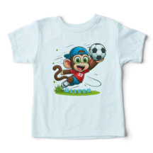 Niedlicher Affenfußballspieler