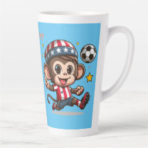 Niedlicher Affenfußballspieler