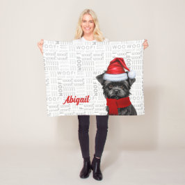 Niedlicher Affenpinscher Hund mit dem Namen Weihna Fleecedecke