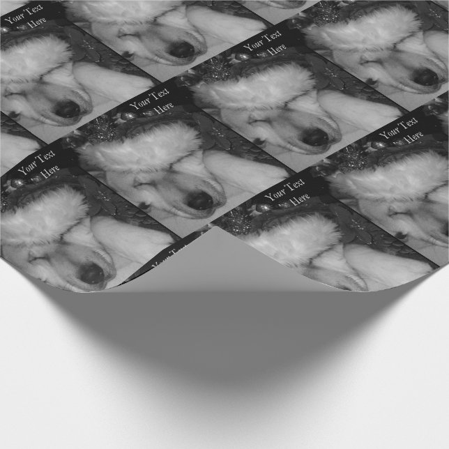 Niedlicher Akita-Schlaf-Weihnachtshund Geschenkpapier (Ecke)