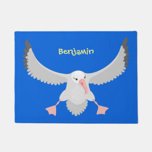 Niedlicher Albatross-Vogel mit Cartoon Fußmatte