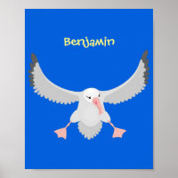 Niedlicher Albatross-Vogel mit Cartoon