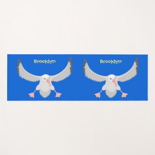 Niedlicher Albatross-Vogel mit Cartoon Yogamatte