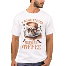 Niedlicher Albtraum vor Kaffeehausschädel