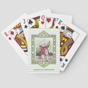 Niedlicher Alice im Wunderland Weißer Hase Benutze Spielkarten