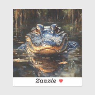 Niedlicher Alligator in der Florida Everglades Mal Aufkleber