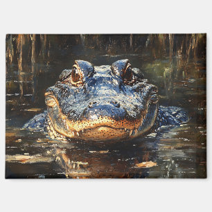 Niedlicher Alligator in der Florida Everglades Mal Magnet