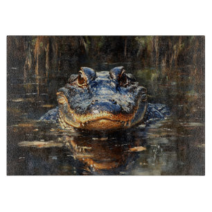 Niedlicher Alligator in der Florida Everglades Mal Schneidebrett