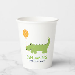 Niedlicher Alligator-Kindergeburtenpapier-Cup Pappbecher