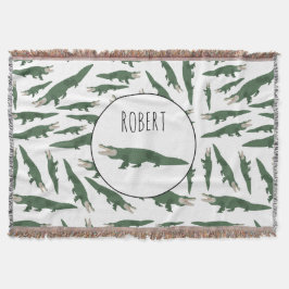 Niedlicher Alligator-Krokodil-Muster-Individuelle Decke