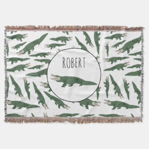 Niedlicher Alligator-Krokodil-Muster-Individuelle  Decke