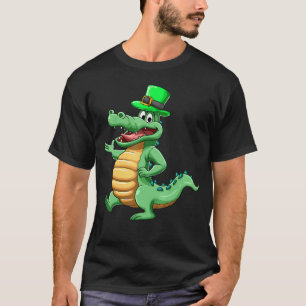 Niedlicher Alligator Lucky Leprechaun Crocodile St T-Shirt