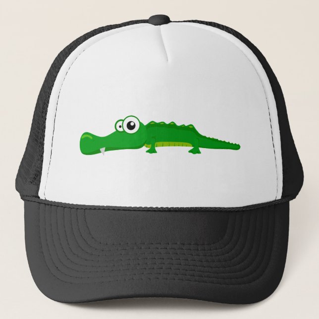 Niedlicher Alligator Truckerkappe (Vorderseite)