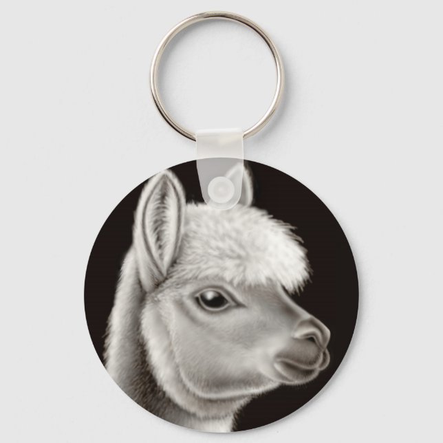 Niedlicher Alpaca-Schlüsselanhänger Schlüsselanhänger (Vorderseite)