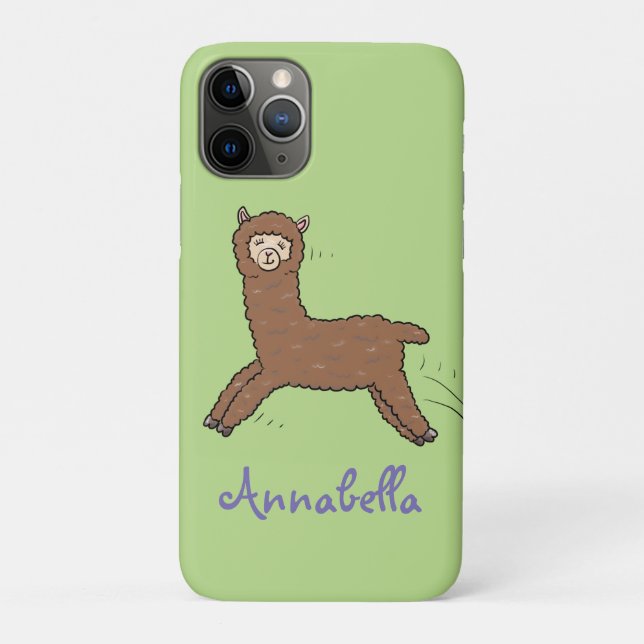 Niedlicher Alpaka-Cartoon Case-Mate iPhone Hülle (Rückseite)