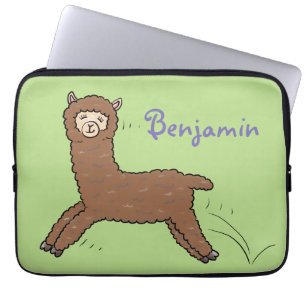 Niedlicher Alpaka-Cartoon Laptopschutzhülle
