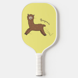Niedlicher Alpaka-Cartoon Pickleball Schläger