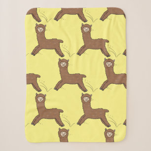 Niedlicher Alpaka-Cartoon Sherpadecke