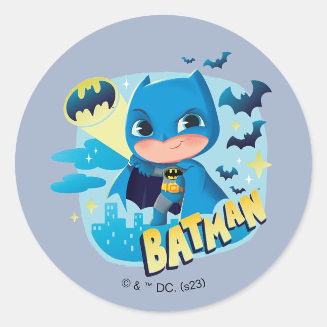 Niedlicher als Niedlich Batman Runder Aufkleber (Vorderseite)