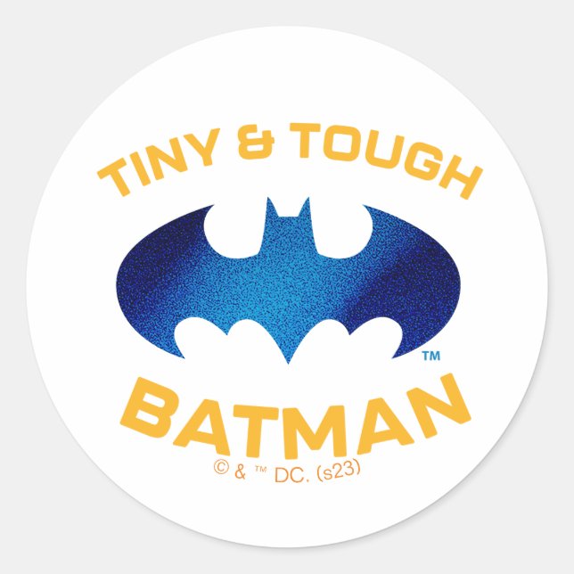 Niedlicher als Niedlich Tiny & Tough Batman Runder Aufkleber (Vorderseite)