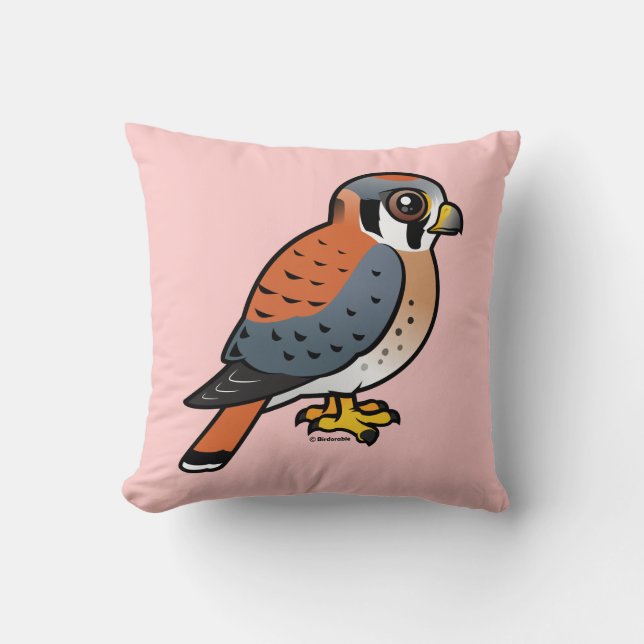 Niedlicher amerikanischer Kestrel Kissen (Vorderseite)