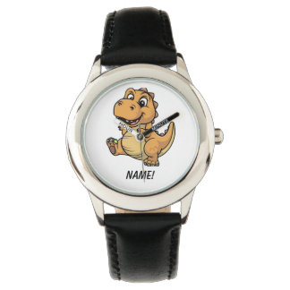 Niedlicher amüsanter prähistorischer Dinosaurier-C Armbanduhr