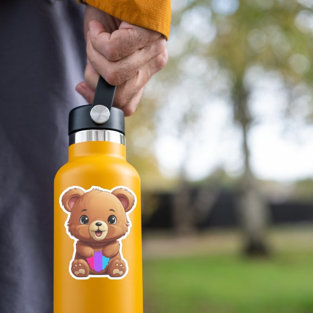 Niedlicher androgyner Stachelbär mit Herz Aufkleber (Von Creator hochgeladen)