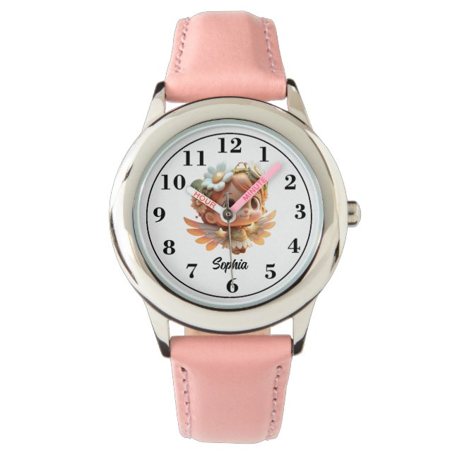 Niedlicher Angel Armbanduhr (Vorderseite)