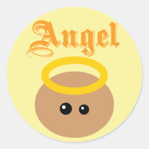 Niedlicher Angel Runder Aufkleber