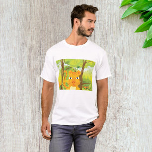 Niedlicher Angry Tiger Cartoon in Dschungel T-Shirt