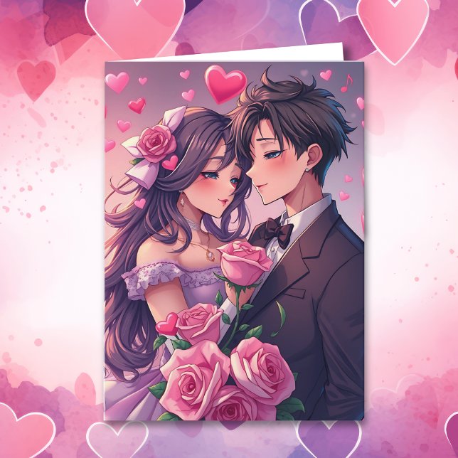 Niedlicher Anime-Personalisierter Valentinstag Karte (Von Creator hochgeladen)