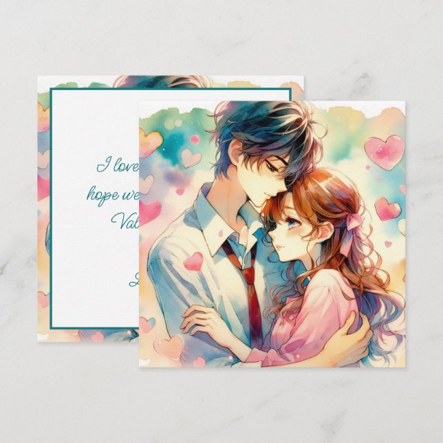 Niedlicher Anime-Themed Valentinstag (Vorne/Hinten)