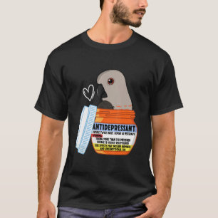 Niedlicher Antidepressivum-Papagei I Rotbauch-Papa T-Shirt