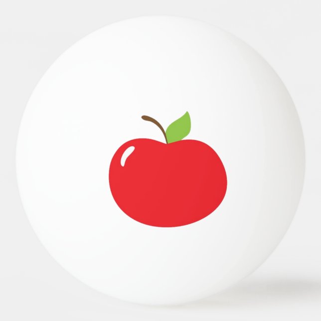 Niedlicher Apfel-Eye-Spaß-Cartoon Tischtennisball (Vorderseite)
