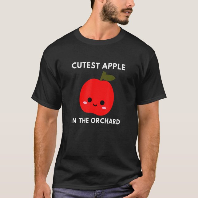 Niedlicher Apfel im Obstgarten Picken Früchte Geac T-Shirt (Vorderseite)