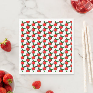 Niedlicher Apple Cherry Red Fruit Spaß Küche Carto Serviette