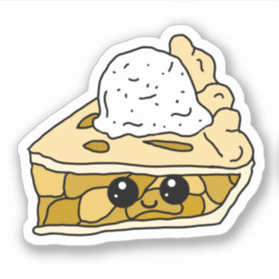 Niedlicher Apple Pie Cartoon Aufkleber