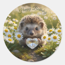 Niedlicher April-Igel mit Diamantherz