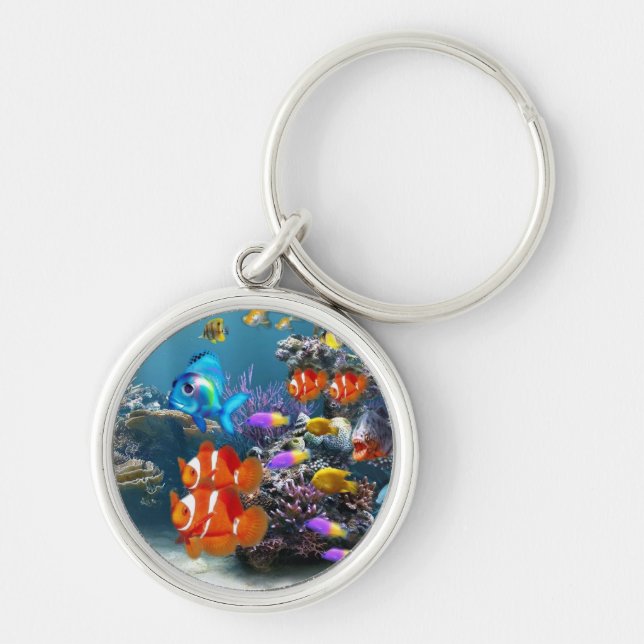 niedlicher Aquariumfischschlüsselring Schlüsselanhänger (Vorne)