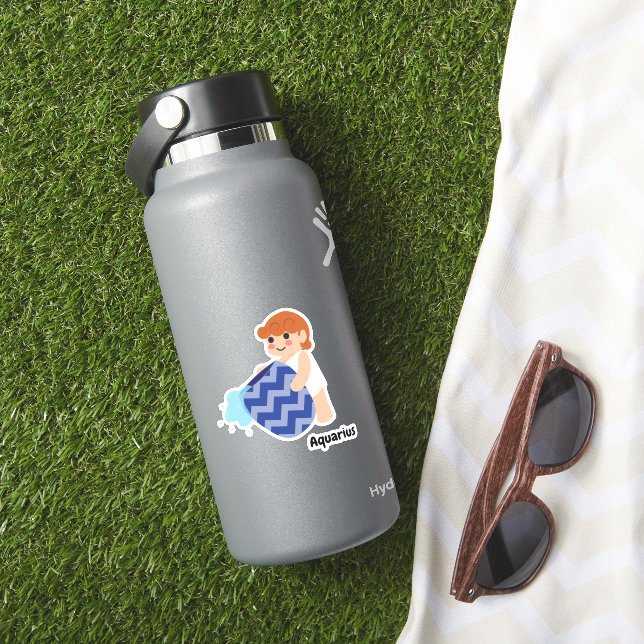 Niedlicher Aquarius-Aufkleber Aufkleber (HydroFlask Insitu)