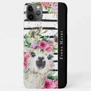Niedlicher Aquatercolor Llama   Monogramm Floral/S Case-Mate iPhone Hülle