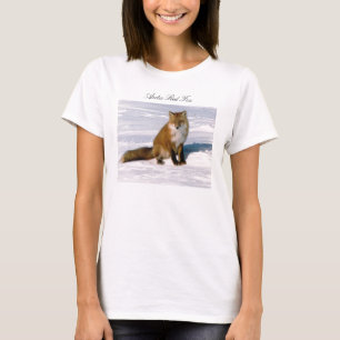 Niedlicher arktischer roter langer Hülsen-T - T-Shirt