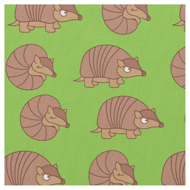 Niedlicher Armadillo Cartoon Kinder Stoff (Nahaufnahme)